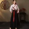 Kinesisk Hanfu klänning kvinnor kläder vintage etnisk stil modekläder elegant streetwear casual kinesisk traditionell klänning 240418