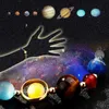 Galaxia de universo con cuentas ocho planetas Pulseras Guardianes del sistema solar Cuentas de piedra natural Joyería