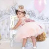 Girl Dresses Baby Baby Girls Kids Wedding Flower Dress Princess Party Pageant Back Formale Bow Lace Tulle DS19