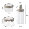 Storage Bottles 4pcs Plastic Sauce Squeeze Bottle Mini Seasoning Box Salad Dressing Containers Outdoor Portable Barbecue Spice Jar Kitchen