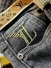 Herren Jeans Designer Summer Belt Style Cropped Jeans Herren Mode High-End-Stickrouser-Druckstrecke HaRun Slim-Fit-Hose