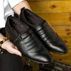 Casual Shoes Men Leather 2024 Wedding Dress Classic Anti Slip Black Plus Size Pointed Business