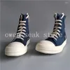 Casual schoenen 19SS Owen Seak Men canvas high-top enkel veter luxe trainers sneakers laarzen merk zip flats grote maat