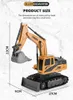 Voiture électrique / RC 1 20 RC Excavator Remote Control Vehicle Engineering Track multifonctionnel Toy Boy 11ch RC Truck Truck Childrens en cuir Giftl2404