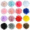 Flores decorativas 10pcs 9cm de malha de chiffon Flatback para sapatos HATS DIY FESTO DE CORSAGEM DO CORSAGEM FLOR ARTIFICIAL