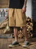 Shorts maschile oldyanup uomini gurkha vintage militare ad alta vita abbuffate ginocchina di navli pantaloni di qualità sciolta estate