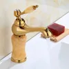Bathroom Sink Faucets Gold & Rose Jade Article Decorating Faucet Single Handle Hole Basin Accessories