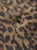 Jeans maschile leopard ad alta vita jeans pantaloni tasca con gamba pantaloni da strada abbigliamento y2k moda 2024 jeans sciolte mamma jeansl244