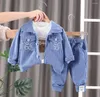 Kledingsets Designer Kinderkleding Babykleding Spring herfst jongens cartoon corduroy jas beer t-shirts broek tracksuits peuter kinderen pakken