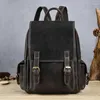 Backpack Royal Bagger Retro 15 "Laptop voor mannen Crazy Horse Leather Shoulder Bag Echte koeienhuid Travel Backpacks 1442