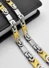 Sunnerlees Fashion Jewelry Stainless Steel Necklace 8mm Geometric Byzantine Link Chain Silver Gold Color Men Women Gift SC132 N5102735