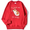 Mens Hoodies Sweatshirts Tsundere Cat No Talk Me Im Angy Print Mens Sweatshirt Casual bekväm varm hoodie Street Fashion Pullover Autumn Wool Top 240425