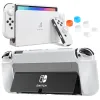 Case HejStop Dockable Case for Switch OLED Model, TPU PC Protective Case Zastępuje się z Nintendo Switch OLED Case