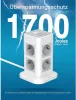 Bouchons verticale verticale Power multiple de tour de touche de tour Protector de protection EU Plug avec 3 usb 8 points de vente commutateur 2M Extension Câble Home Office