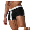 Herren Badebekleidung europäischer und amerikanischer Colorf Fashion Back Pocket Design Strand atmungsablöschbar Schnell trocknende Shorts Schnürschachtel Schwimmen Trun OTL69