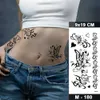 Tattoo Transfer Butterfly Waterproof Temporary Tattoo Stickers Moth Rose Flower Dark Flash Tatto Women Sexy Body Art Arm Neck Fake Tattoos Men 240426