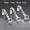 100pcs Hookah Accessories Curved Glass Oil Burner Pipe Smoking Pipes 10mm 14mm 18mm Male Female Bong Adapter Tobacco Nail Bent Shape Design Banger Nails