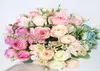 Fleurs décoratives couronnes un tas de belles roses artificielles de pivoine artificielle diy bricolage jardin de fête décoration 22892118809