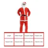 Party-Dekoration 5pcs/Set Männer Weihnachtskostümfest Santa Claus Weihnachtsanzug Atmosphären Kleidung Nicht gewebter Stoff Geschenk