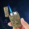 DK6618 Chinese Dragon Steel Sound Jet Flame Lighters Windproof Personality Creative Without Gas Cigarette Lighter Wholesale