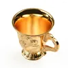 Tassen 1PCS 30 ml Aluminiumlegierung Retro Metal Wine Champagner Glass Coffee Tasse Bares Geschirr Europäische Stilgeschenk für Home Dekoration