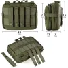 Taschen Tactical großer Administratorbeutel mit Doppelschicht -Design, Molle EDC EMT Utility Beutel mit Kartenhülle Modularer Werkzeugbeutel -Flagge Patch Patch