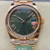 228238 DAY DATE VR3255 MISTA AUTOMÁTICO ARF V2 40 Rose Gold Green Dial romano 904L Presidente de acero Bracelet Super Edition Mismo ganancia de peso Puretime Puretime