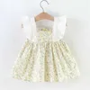Robes de fille Summer Girls 2 / Piece Robe Sac bébé fille pleine d'imprimé floral petite robe de princesse