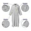 Casual jurken lente dames met lange mouwen losse shirt jurk mode gestreepte reversknop lange saoedi-arabia kaftan robe s-5xl