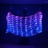 Usure d'usure 2 mètres LED Écharpe Costume de danse du ventre Pory Performance Performance Adporing Up Clothing Change Color Chaul