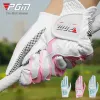 Rękawiczki pgm 1 para dama rękawiczki golfowe kobiety oddychające elastyczne rękawiczki lewe granulki prawej ręki non -ślinki
