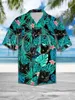 Мужские футболки Мужские для женских рубашек летние топы милые кактусы музыкальная гитара гавайская вечеринка Shortxw