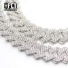 925 Sterling Silver Chain Fashion Jewelry Men Necklace 20mm Hip Hop Jewelry Men Miami Cuban Link Chain Cz Iced Out Chains