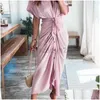 Robes décontractées de vente au détail Femmes de chemise de chemise Commutation plus taille s3xl robe longue mode chargé de vêtements drop livraison de livraison femme s63d2