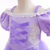 Costume Rapunzel Robe de princesse pour les enfants Carnival Carnaval Halloween Party Fancy Girls Cosplay Costume Tangled Costume Set 240417