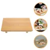 Tassen Sushi Tablett Kuchen Bambus Servierplatte wiederverwendbarer Halter Sashimi Gericht