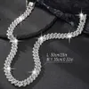 Diamond Prong Set Cuban Link Chain 14k Gold plaqué Hip Hop Iced Out Jewelry Bling VVS Collier Moisanite pour hommes