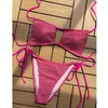 Costumi da bagno femminile neon lucido ologramma gradiente bikini sexy cross halter avvolgimento perizoma per perizoma per feste rave