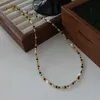 Dopamine colored rice bead natural pearl necklace fashionable niche beaded ethnic style clavicle chain for women