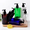 Garrafas de armazenamento 20pcs 300ml Pet preto vazio com bomba de interruptor esquerda e direita para shampoo líquido com sabão líquido Gel Cosmetics Packaging
