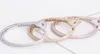 Newcome Fashion Brand Jewelry Lady Brass Full Diamond Green Eyes Fox 18K Gold Wedding Engagement Open Bangle Armband 3 Color62228861351