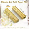 Dekoracja imprezy 2 Roll Metallic Gold Foil Table Runner Glitter Mesh Cience Centerpieces na ślub Baby Shower Boże Narodzenie