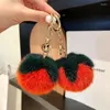 Tornari di lussuoso pendente in pelle Pendant in pelle Mink Morship Gollook Goling Ball Gift Accessori per auto vere in pelliccia