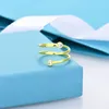 Projektant podwójny pierścień bąbelkowy żeński biały miedź plastowany 18K prawdziwy złota moda prosta wiosenna konia pierścień diamentowy