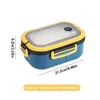 Bento Boxes لطيف الأطفال صناديق الغداء Microwave Bento School Outdoor Picnic Food Container Q240427