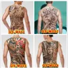 Tattoo Transfer 48*34cm large tattoo stickers 20 new designs Dark angel fish wolf buddha temporary flash tattoos full back body paint cool men 240426