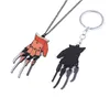 Horror film Koszmar na Elm Street Freddy Krueger Glove Schotów Kluczowe łańcuchy kluczy klęski kluczyek Keyring Naszyjnik 9853567