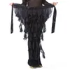 Stage Wear 1pcs/lot Belly Dance Costume Tassel Wrap Belt Chain Chiffon Hip Tribal Waistchain Free Size Candy Solid