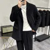 Designer Men's Suit 2 Piece Luxury Western Casual Wear Corduroy Blazer Slim Fit 4 Color Striped Suit Asia Size M-3XL