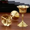 Candle Holders Brass Lamp Collection Romantic Flower Candlestick Wedding Bar Dinner Home Table High Foot Buddhism Creative Decoration